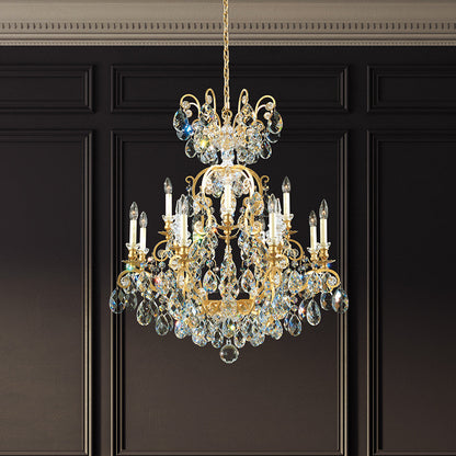 Schonbek 3772-22S 13 Light Crystal Chandelier, Heirloom GoldBy Schonbek