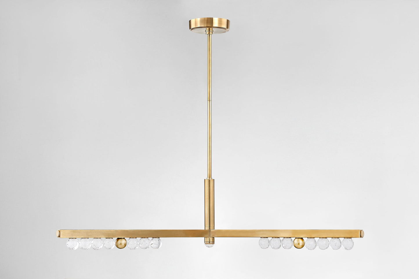 Annecy 50.5" Wide 2-Light Vintage Brass Linear PendantBy Corbett Lighting