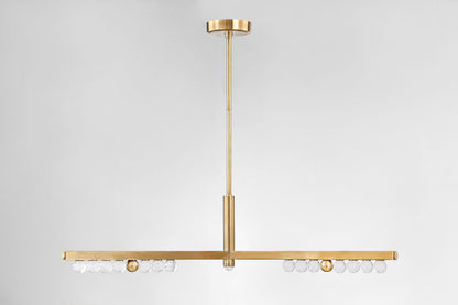 Annecy 50.5" Wide 2-Light Vintage Brass Linear PendantBy Corbett Lighting