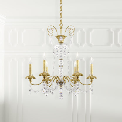 Schonbek At1006N-22H 6 Light Crystal Chandelier, Heirloom GoldBy Schonbek