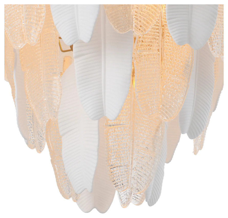 Textured Glass Layered Chandelier, Eichholtz Saint Lucia, LargeBy OROA - Furniture