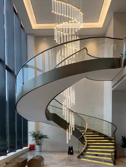 Varazze | Shimmering Magic Gold Crystal Pendant Chandelier, 100 Lights, Cool LightBy Miron Demid LLC