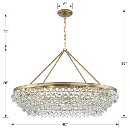 Calypso 8 Light Chandelier in Vibrant GoldBy Crystorama Lighting