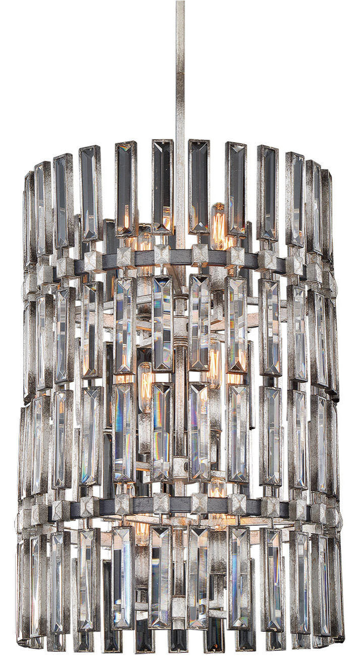 Metropolitan N7711 Belle Aurore 12 Light 17"W Crystal Drum - Shadow Silver LeafBy Minka Aire