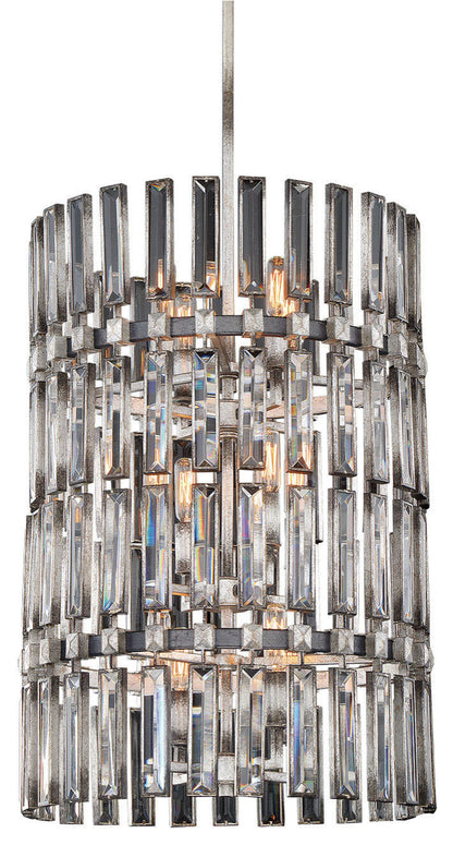 Metropolitan N7711 Belle Aurore 12 Light 17"W Crystal Drum - Shadow Silver LeafBy Minka Aire