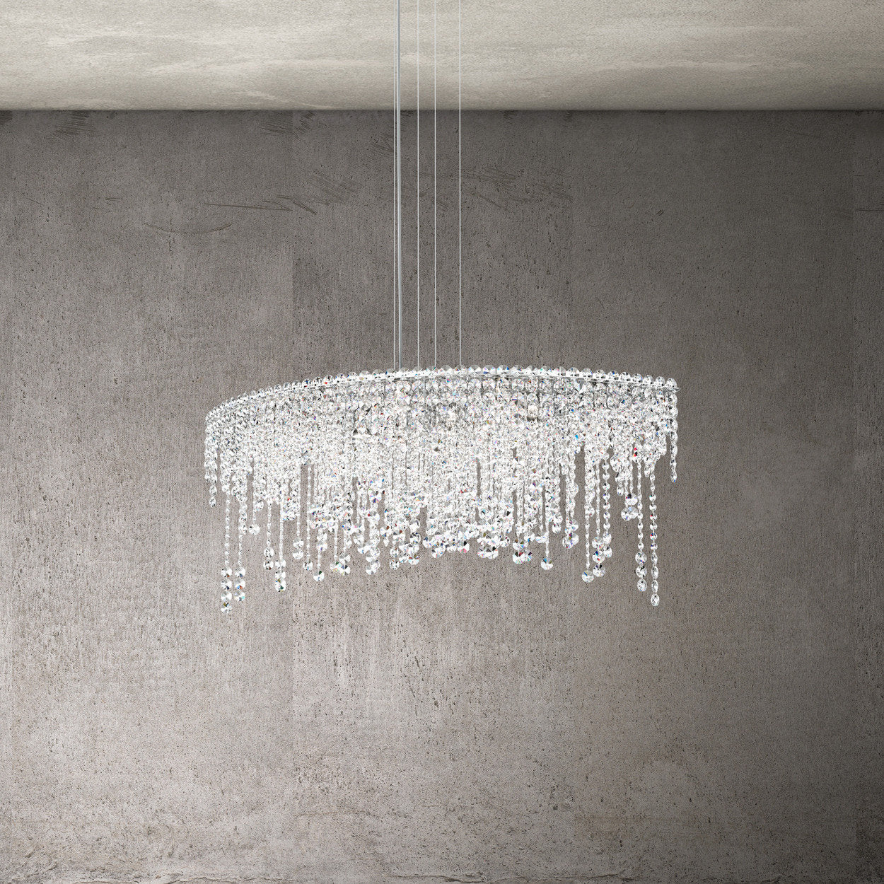 Schonbek Ch4811N-401H 8 Light Crystal Pendant, Polished Stainless SteelBy Schonbek