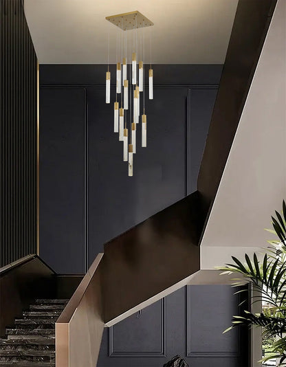 15-Light Gold Chandelier with Clear Hexagon Bubble CrystalsBy Design Living