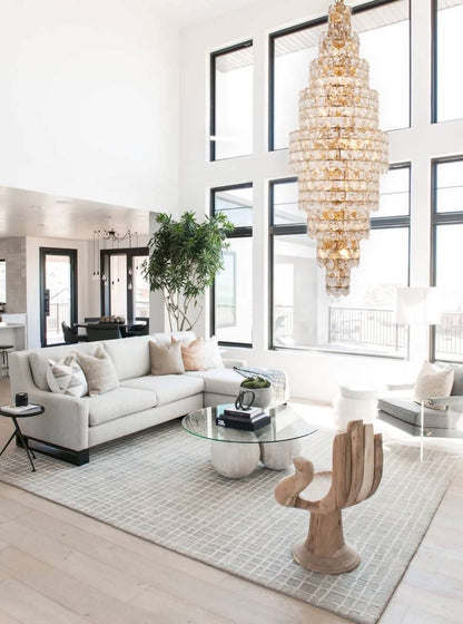 9 Tier Gold Crystal ChandelierBy Design Living