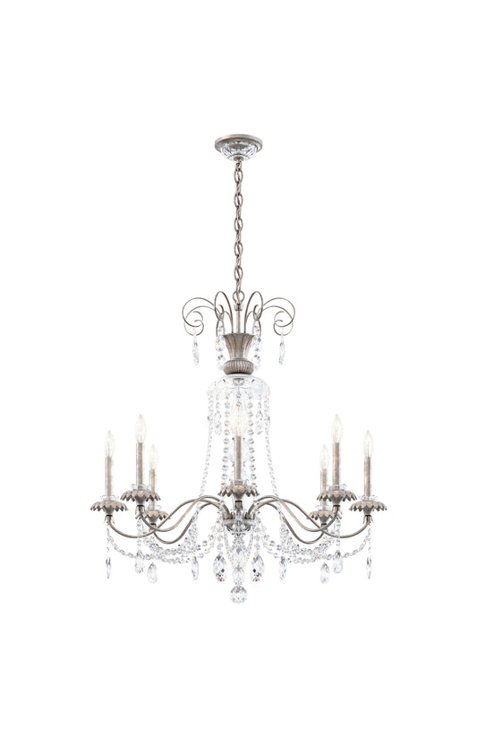 Schonbek At1008N-48H 8 Light Crystal Chandelier, Antique SilverBy Schonbek