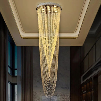 Golfe-Juan | Stunning Large Crystal Ceiling Chandelier, 31.5"By Miron Demid LLC