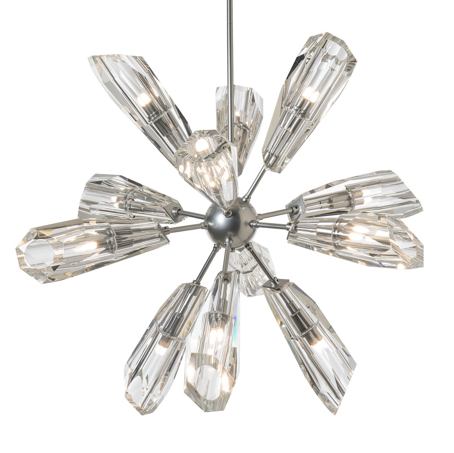 Luma 12-Light Starburst Pendant - Sterling - CrystalBy Hubbardton Forge