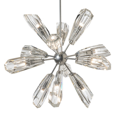 Luma 12-Light Starburst Pendant - Sterling - CrystalBy Hubbardton Forge