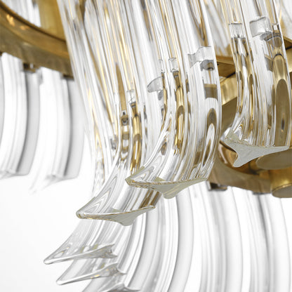AERIN Rhine 34" Three Tier Chandelier with Crystal