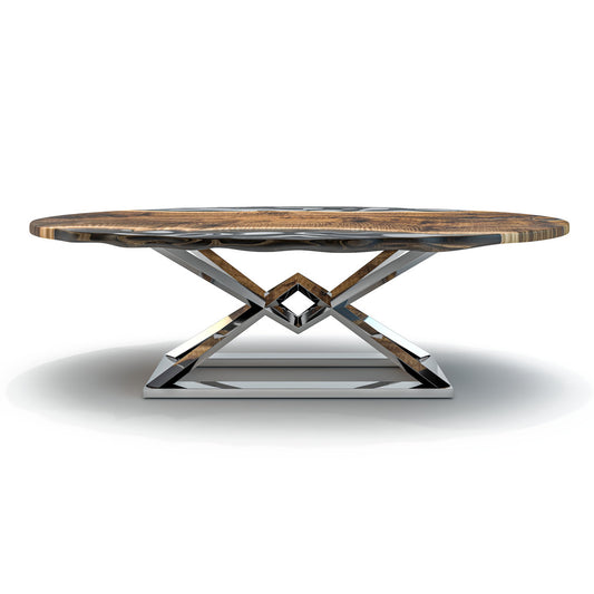 Abruzzo Oval Walnut Wood Dining Table