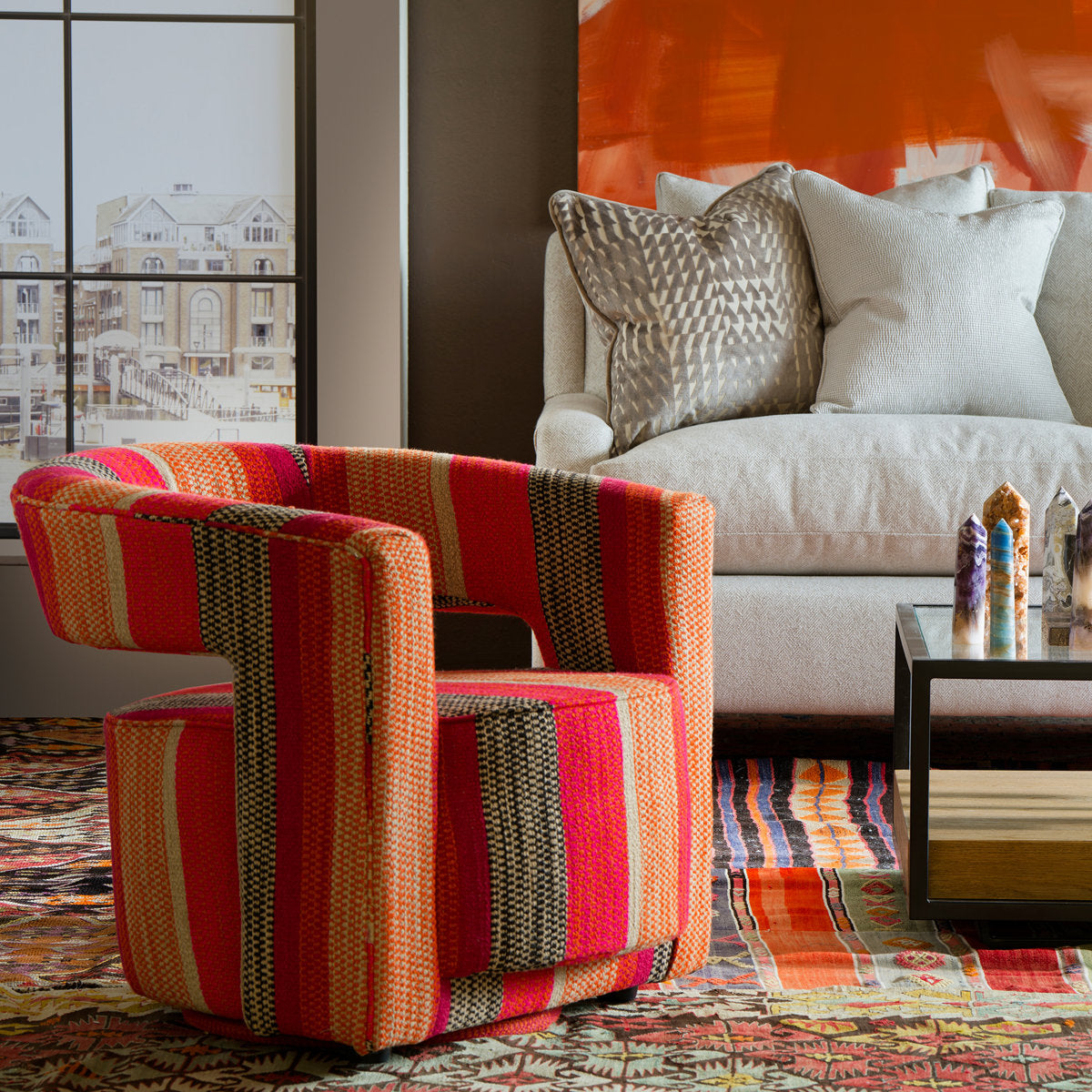 Accent Chair Swivel Armchair Chair with Ottoman