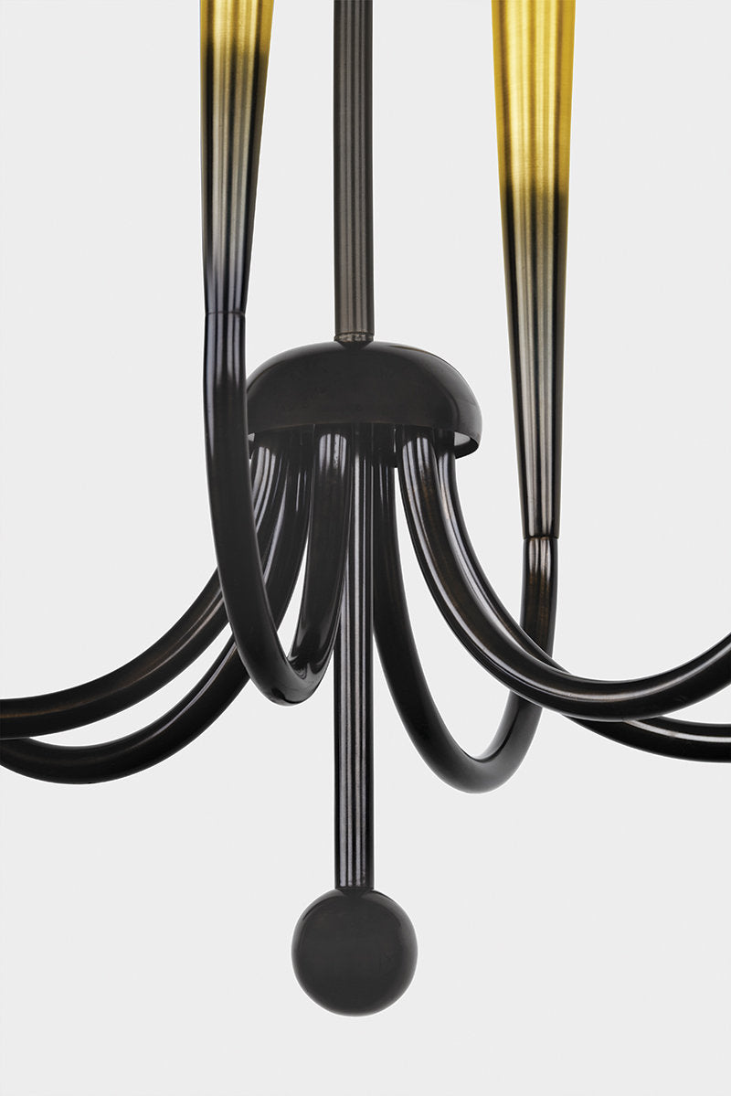 Adley Chandelier in Gradient Brass by Cortney Bishop