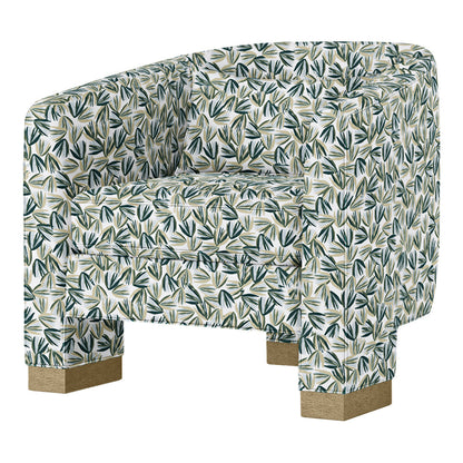 Admiral Barrel Chair Chair with Ottoman
