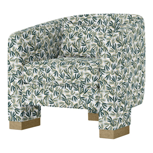 Admiral Barrel Chair Chair with Ottoman
