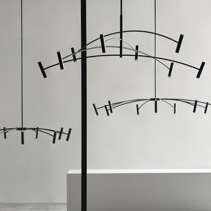 Aerial 9 - Light LED Chandelier