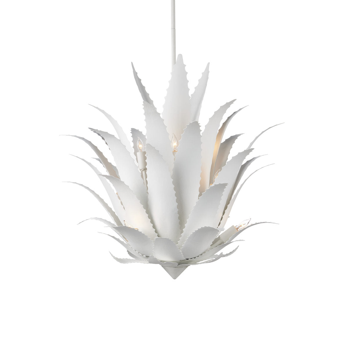 Agave 9 - Light Wrought Iron Chandelier by Marjorie Skouras