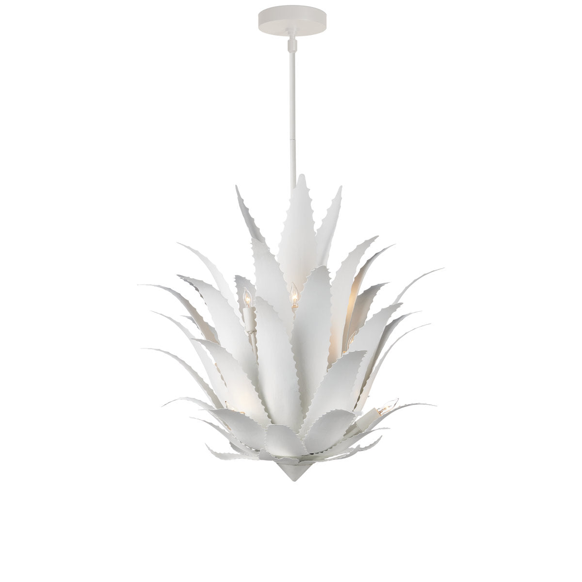 Agave 9 - Light Wrought Iron Chandelier by Marjorie Skouras