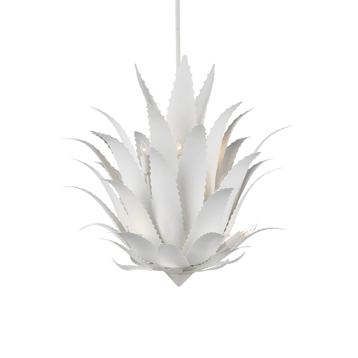 Agave 9 - Light Wrought Iron Chandelier by Marjorie Skouras