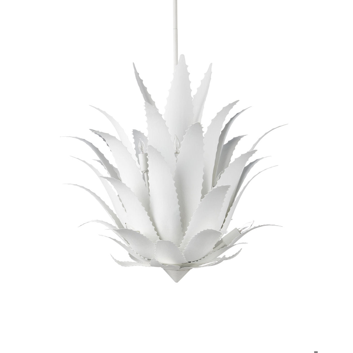 Agave 9 - Light Wrought Iron Chandelier by Marjorie Skouras