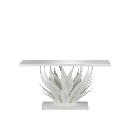 Agave Glass Console Table