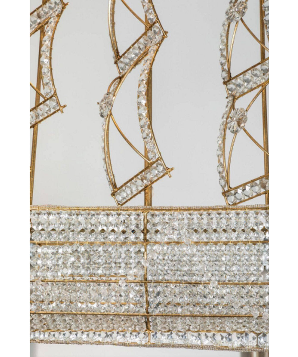 Akari Crystal Boat Chandelier 34"