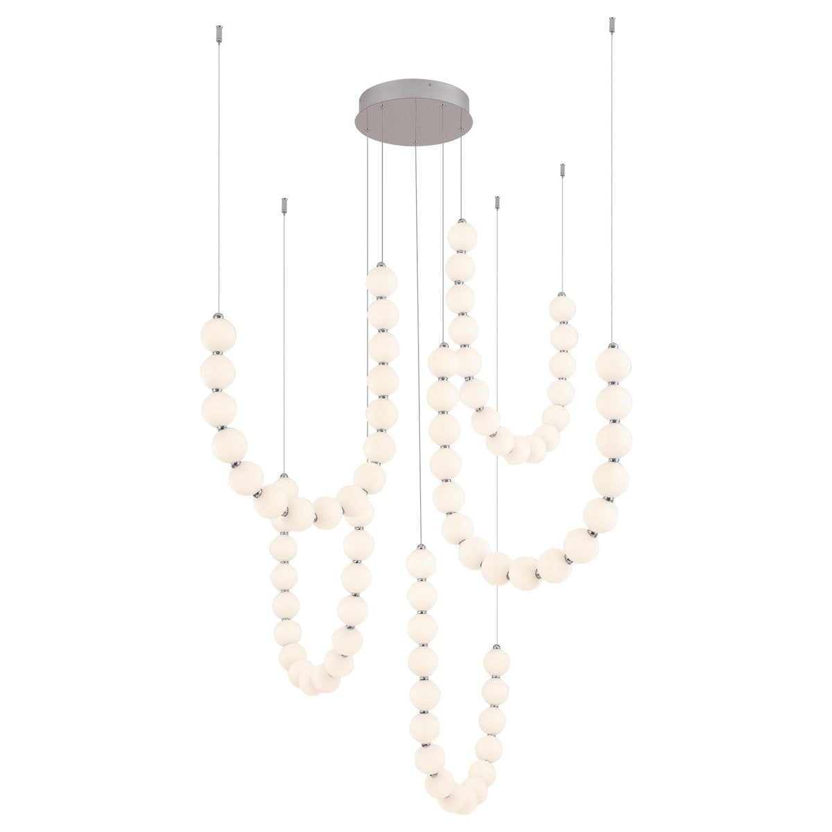 Akoya 80 Light Silver dimmable LED Chandelier