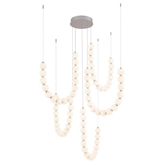 Akoya 80 Light Silver dimmable LED Chandelier