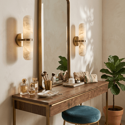 Alabaster Capsule Wall Sconce