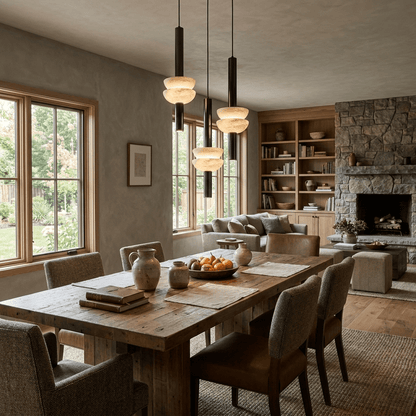 Alabaster Column Pendant Lamp