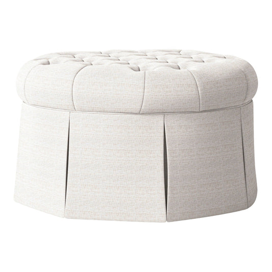 Alma 35" Tufted Round Cocktail Ottoman