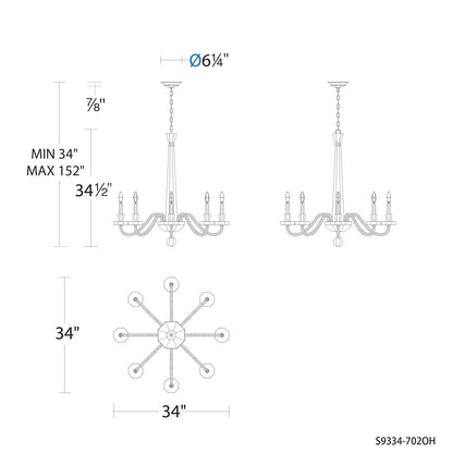 Amadeus 8 - Light Chandelier