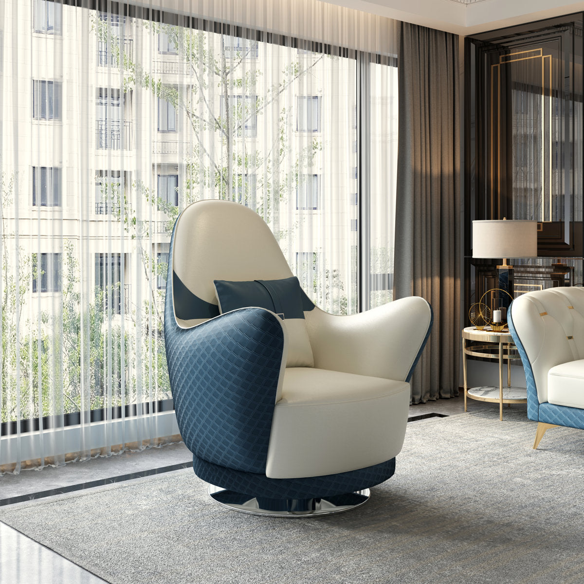 Amalia Swivel Club Chair