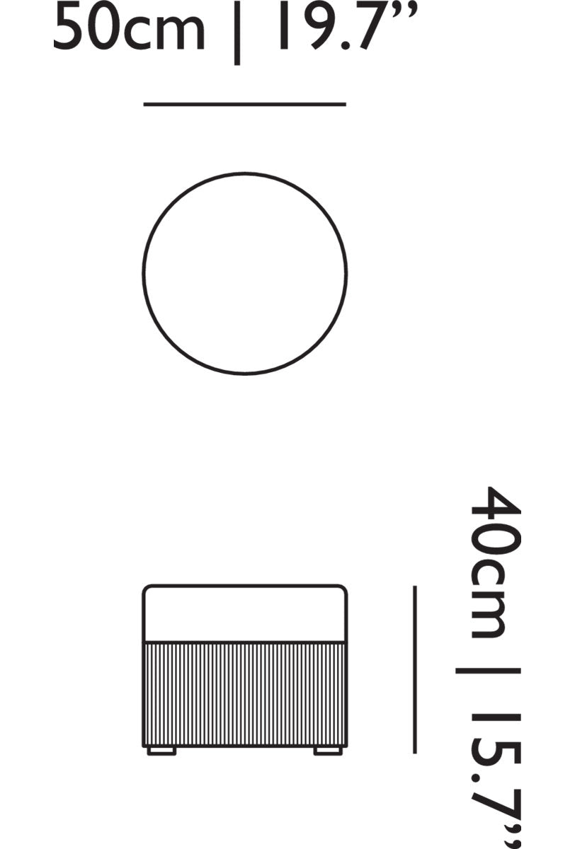 Amami Round Ottoman