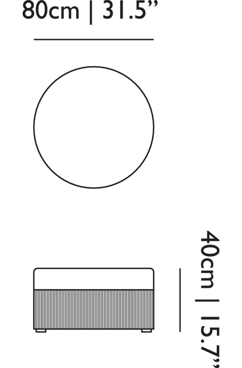 Amami Round Ottoman