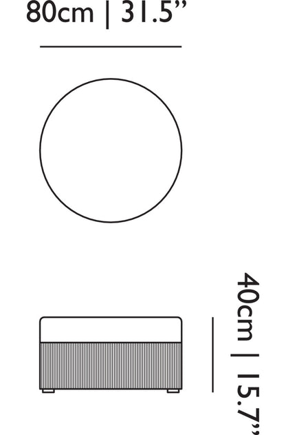 Amami Round Ottoman