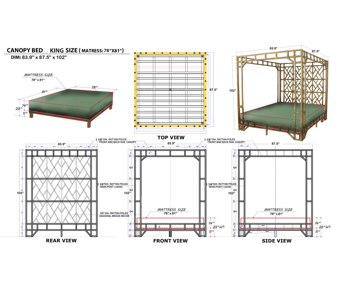 Amanda Lindroth Paradise Canopy Bed