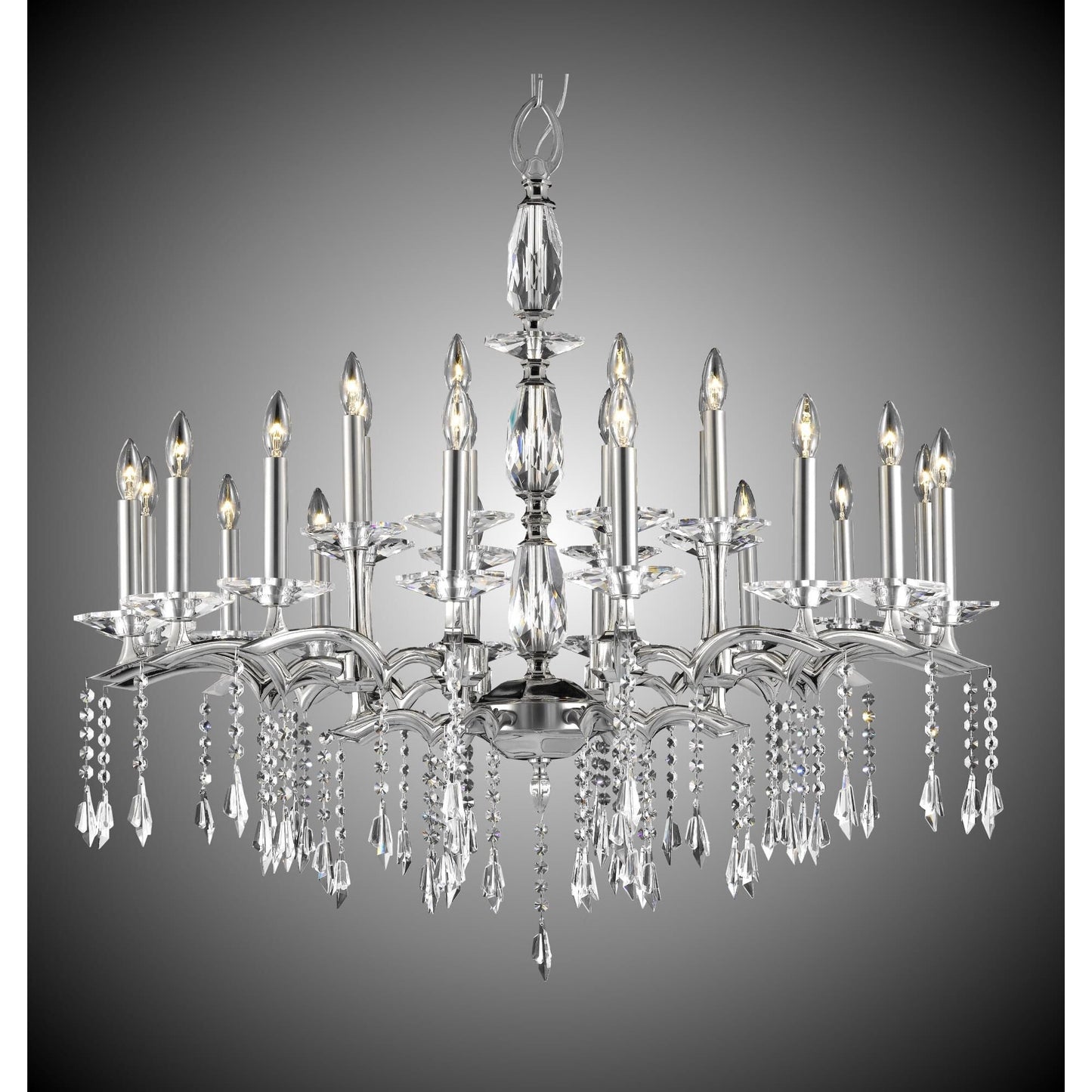 American Brass And Crystal Kaya 24 Light Chandelier Cp282406