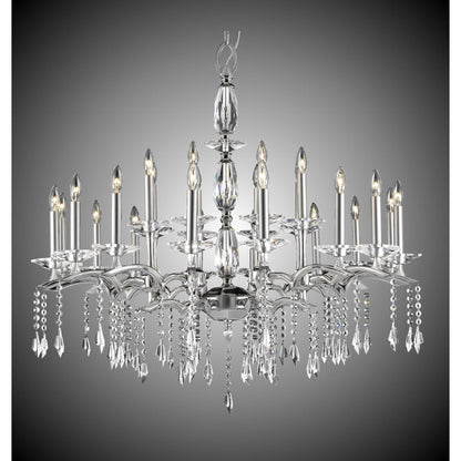 American Brass And Crystal Kaya 24 Light Chandelier Cp282406