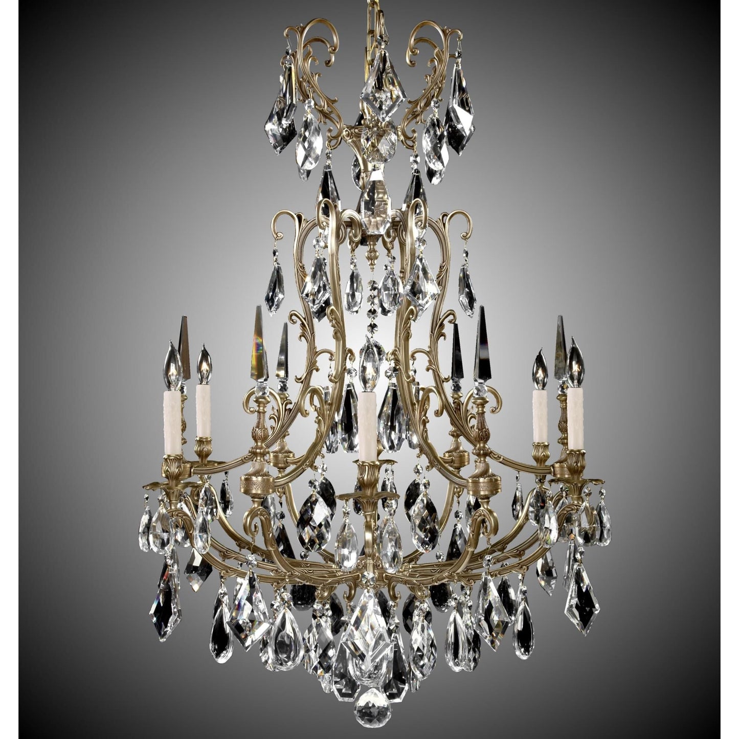 American Brass And Crystal Parisian 6 Light Chandelier Cp306560