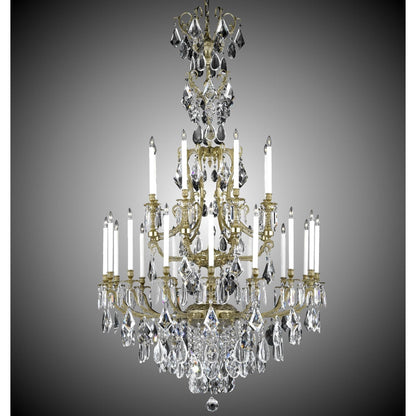 American Brass And Crystal Parisian 24 Light Chandelier Cp310788