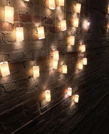 Amorphic 13 - Light Porcelain Pendants Rectangular Chandelier