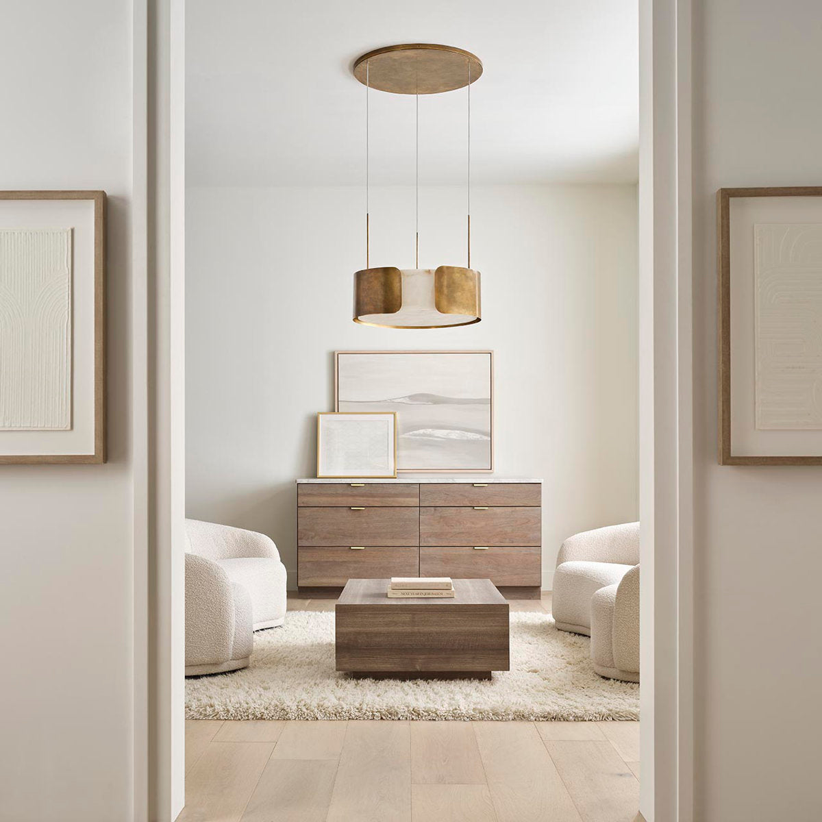 Anne-Marie Barton Armise 28" Drum Chandelier