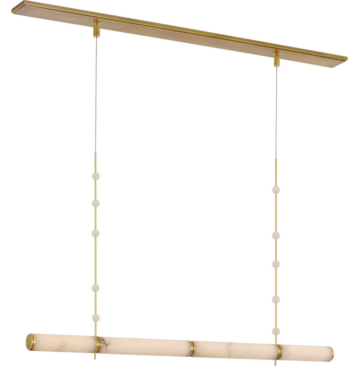 Anne-Marie Barton Marcell 56" Linear Chandelier with Alabaster