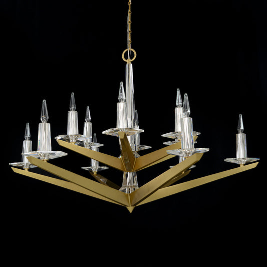 John Richard Antares Candle Style Classic Traditional Chandelier With Hand Blown Glass Accents