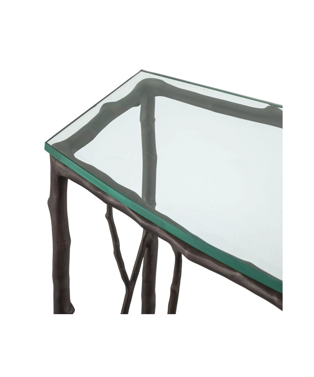 Antico 55.31'' W Glass Console Table