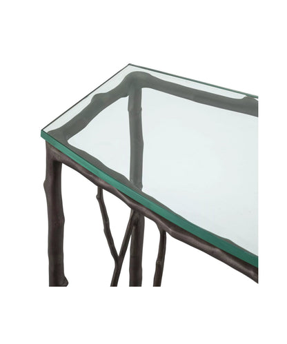 Antico 55.31'' W Glass Console Table